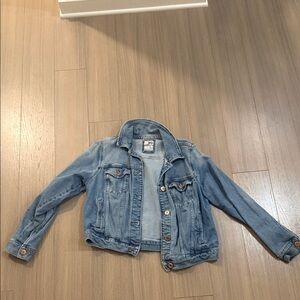 SO Light Blue Cropped Denim Jacket
